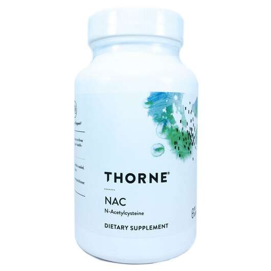 Основне фото товара Thorne, NAC 500 mg, НАК 500 мг N-ацетилцистеїн, 90 капсул