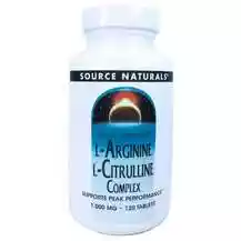 Source Naturals, L-Arginine L-Citrulline Complex 1000 mg, L-Ар...