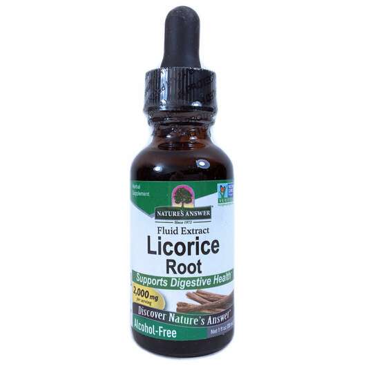 Основне фото товара Nature's Answer, Licorice Root, Солодка 2000 мг, 30 мл