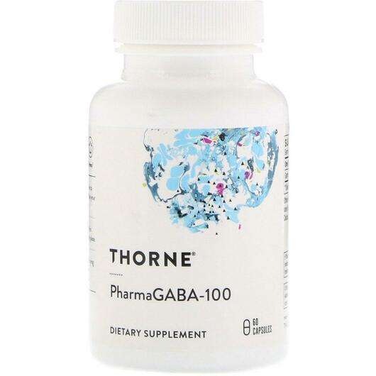 Основне фото товара Thorne, PharmaGABA-100, ГАМК, 60 капсул