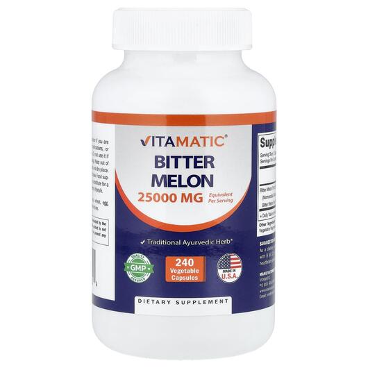 Основне фото товара Bitter Melon Основне фото товара Vitamatic, Bitter Melon, Гірка диня, 240 капсул