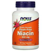 Now, Flush-Free Niacin Double Strength 500 mg, 90 Veg Capsules