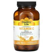 Country Life, Витамин C, Vitamin C Chewable Juicy Orange 500 m...