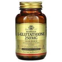 Solgar, L-Глутамин 250 мг, Reduced L-Glutathione 250 mg, 60 ка...