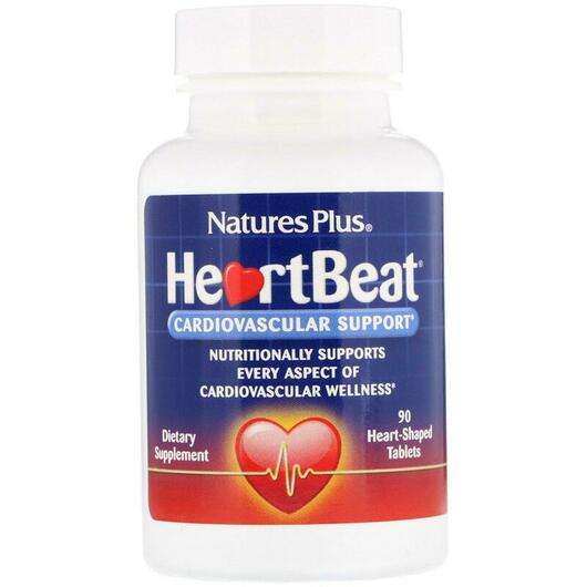 Основное фото товара Natures Plus, Поддержка сосудистой, HeartBeat, 90 таблеток