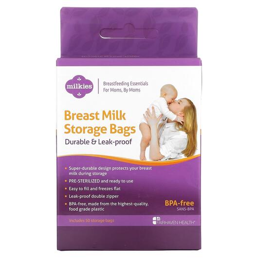 Основне фото товара Breast Milk Storage Bags Durable, Підтримка здоров'я грудей,