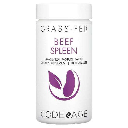 Основне фото товара CodeAge, Grass-Fed Beef Spleen, Колаген з яловичини, 180 капсул