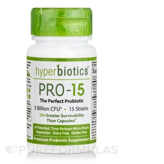 Основное фото товара Поддержка кишечника, PRO-15: Premium Probiotic for Gut Health,...