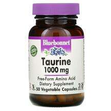 Bluebonnet, L-Таурин 1000 мг, Taurine 1000 mg, 50 капсул