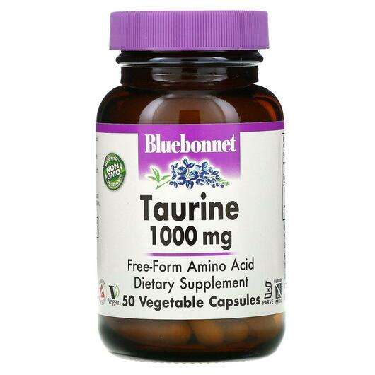 Основне фото товара Bluebonnet, Taurine 1000 mg, L-Таурин 1000 мг, 50 капсул