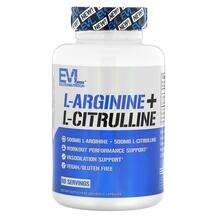 EVLution Nutrition, L-Arginine + L-Citrulline, 120 Veggie Caps...