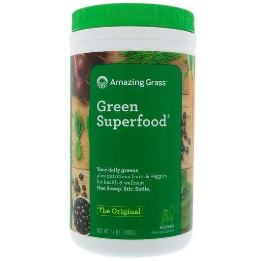 Основное фото товара Amazing Grass, Суперфуд, Green Superfood The Original, 480 г