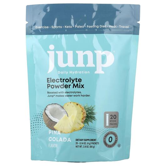 Основне фото товара Electrolyte Powder Mix Pina Colada Основне фото товара JUNP Hydration, Electrolyte Powder Mix Pina Colada, Електроліти,