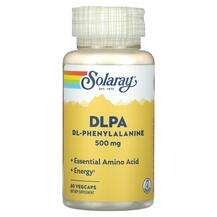 Solaray, L-Фенилаланин, DLPA DL-Phenylalanine 500 mg, 60 капсул