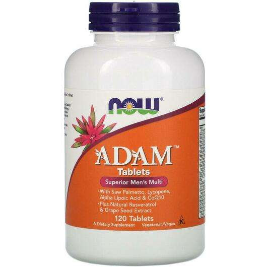 Основное фото товара Now, Витамины для мужчин, ADAM Tablets Men's, 120 таблеток