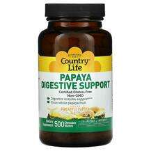 Country Life, Papaya Digestive Support Pineapple Papaya, 500 C...