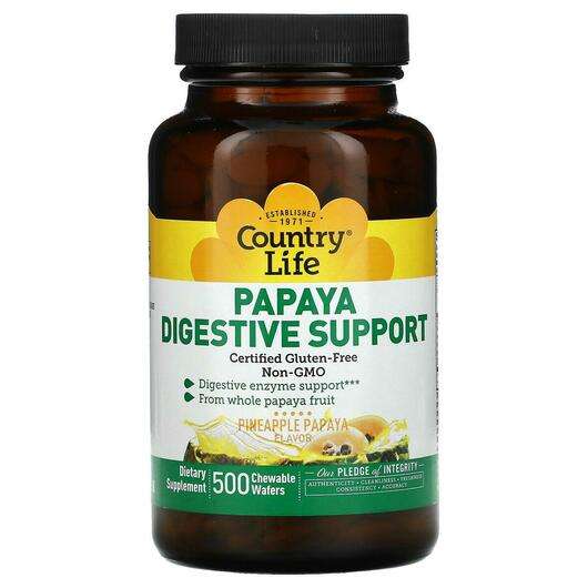 Основне фото товара Country Life, Papaya Digestive Support Pineapple Papaya, Ферме...