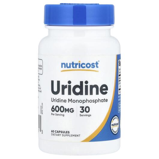Основне фото товара Nutricost, Uridine, Уридин, 60 капсул