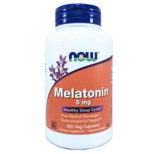 Now, Melatonin 5 mg, Мелатонін 5 мг, 180 капсул
