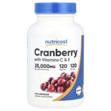 Cranberry with Vitamins C & E Клюква Nutricost 120 капсул Cranberry with Vitamins C & E Клюква Nutricost 120 капсул
