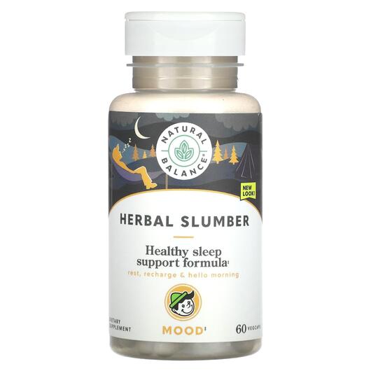 Основне фото товара Herbal Slumber Melatonin & Valerian Formula, Трави, 60 капсул