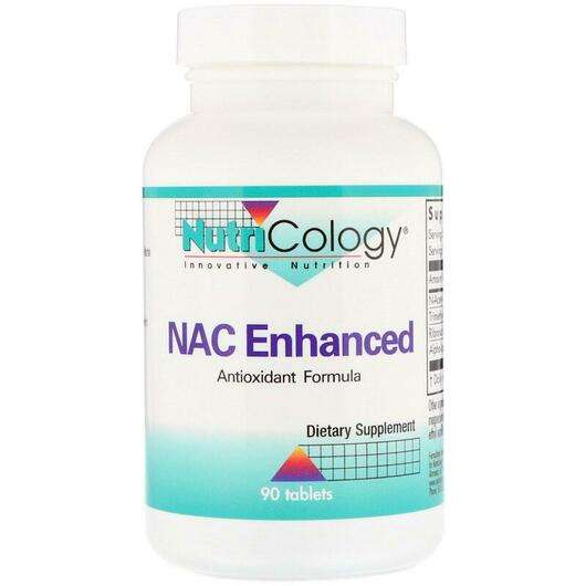 Основне фото товара Nutricology, NAC Enhanced, NAC N-Ацетил-L-Цистеїн, 90 таблеток
