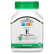 Natural E 400 IU Витамин E 400 ME 21st Century 110 капсул