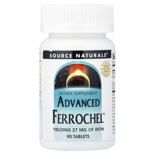 Основне фото товара Advanced Ferrochel Основне фото товара Source Naturals, Advanced Ferrochel, Залізо, 90 таблеток
