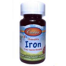 Carlson, Железо 15 мг, Kid's Chewable Iron, 30 таблеток