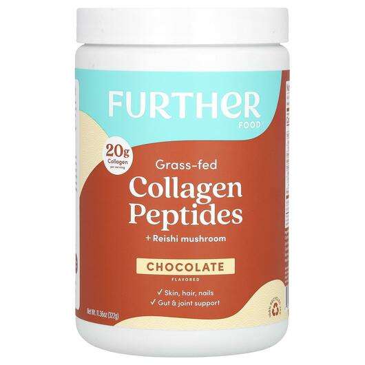 Основное фото товара Further Food, Коллаген, Grass-Fed Collagen Peptides + Reishi M...