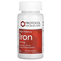 Залізо Iron 36 mg Protocol for Life Balance 90 капсул