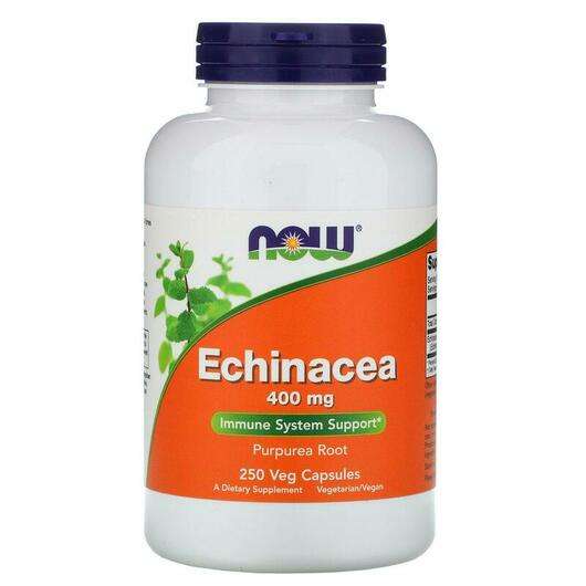 Основне фото товара Now, Echinacea 400 mg, Ехінацея 400 мг, 250 капсул
