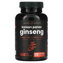 NutraChamps, Korean Panax Ginseng 1650 mg, Женьшень звичайний,...