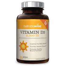 Naturewise, Витамин D3 2000 IU, Vitamin D3 2000 IU, 360 капсул