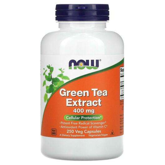 Основное фото товара Now, Экстракт зеленого чая 400 мг, Green Tea Extract 400 mg, 2...