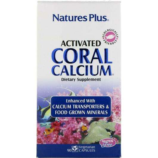Основне фото товара Natures Plus, Activated Coral Calcium, Кораловий кальцій, 90 к...