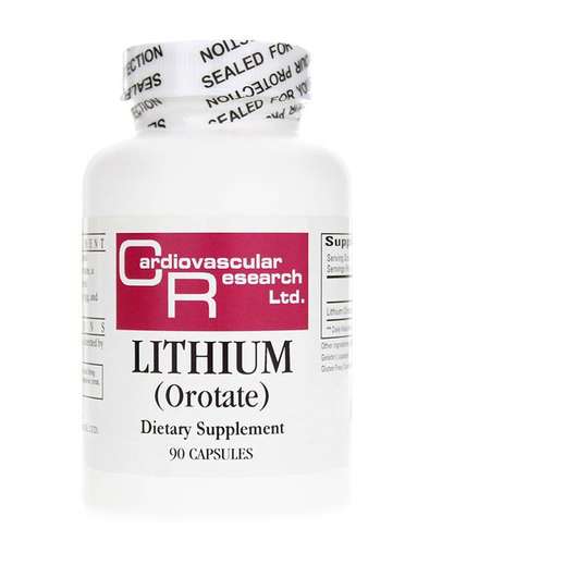 Основне фото товара Ecological Formulas, Lithium Orotate, Літій, 90 капсул