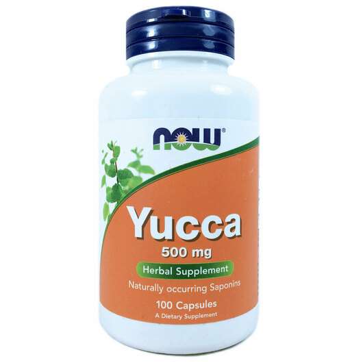 Основное фото товара Now, Юкка 500 мг, Yucca 500 mg, 100 капсул
