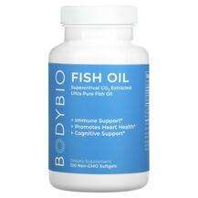 BodyBio, Fish Oil Non-GMO, Риб'ячий жир Омега-3, 120 капсул