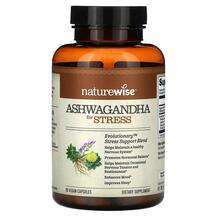 Naturewise, Ашвагандха, Ashwagandha for Stress, 60 капсул