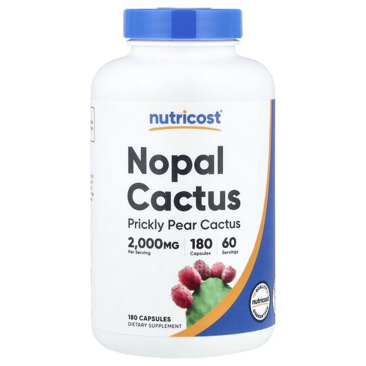 Основне фото товара Nutricost, Nopal Cactus, Нопал, 180 капсул