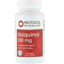 Protocol for Life Balance, Ubiquinol 200 mg, Убіхінол, 60 капсул