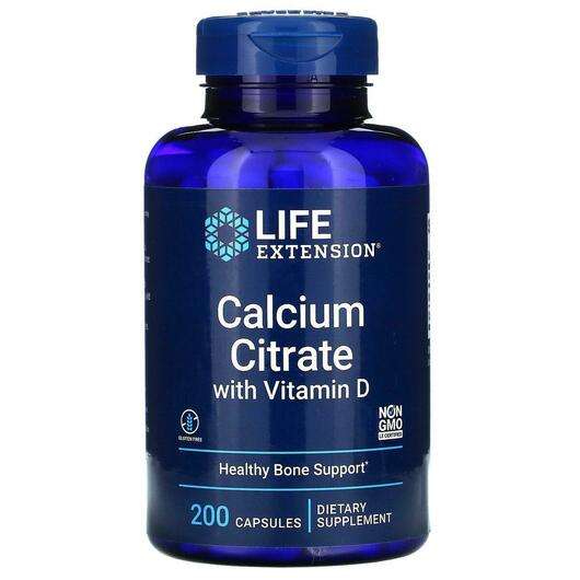 Основне фото товара Life Extension, Calcium Citrate with Vitamin D, Цитрат кальцію...