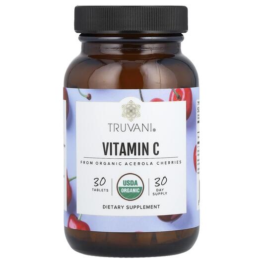Основное фото товара Truvani, Витамин C, Vitamin C, 30 таблеток
