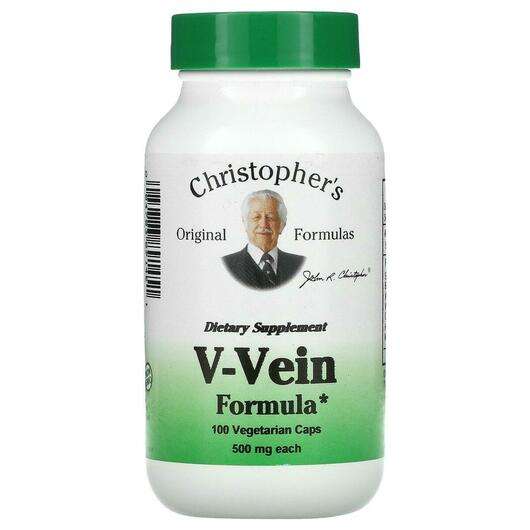 Основне фото товара V-Vein Formula 500 mg, Засоби профілактики варікозу, 100 капсул