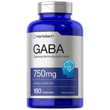 Horbaach, GABA 750 mg, ГАМК, 180 капсул