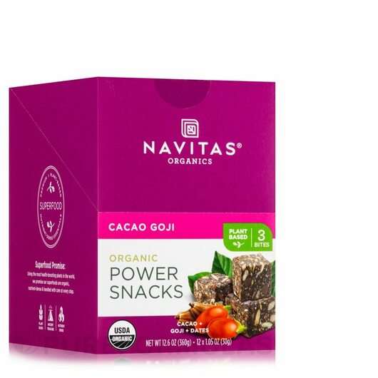 Основное фото товара NAC N-ацетил-L-цистеин, Organic Power Snacks Cacao Goji 1 Box ...