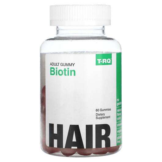 Основное фото товара T-RQ, Витамин B7 Биотин, Adult Gummy Biotin Strawberry, 60 таб...