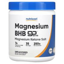 Магній Magnesium BHB Unflavored Nutricost 250 г
