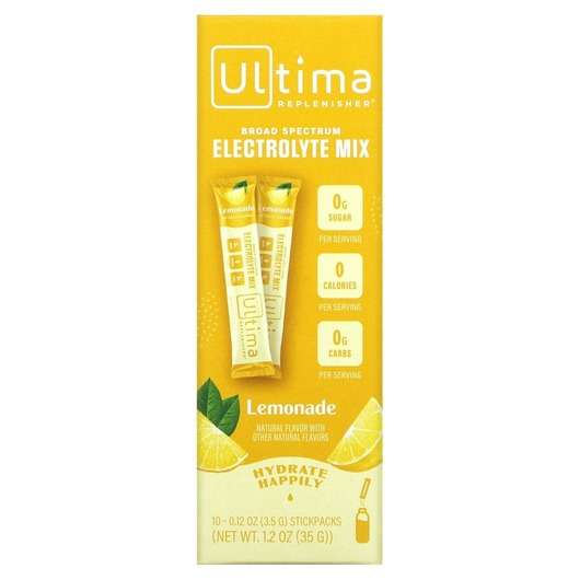 Основне фото товара Ultima Replenisher, Electrolyte Powder Lemonade, Електроліти, ...